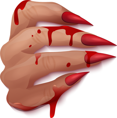 3D Realistic Vampire Monster Bloody Hand